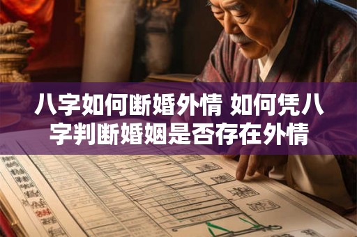 八字如何断婚外情 如何凭八字判断婚姻是否存在外情