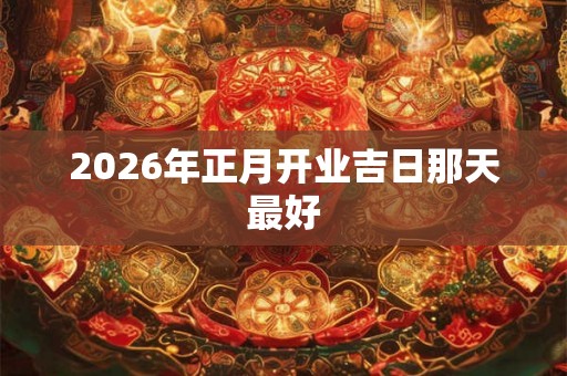 2026年正月开业吉日那天最好