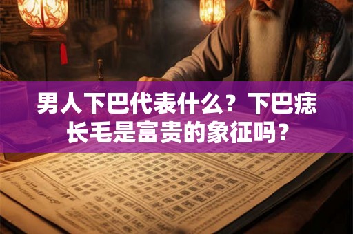 男人下巴代表什么？下巴痣长毛是富贵的象征吗？