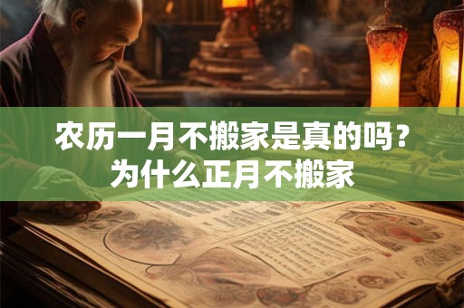 农历一月不搬家是真的吗？为什么正月不搬家