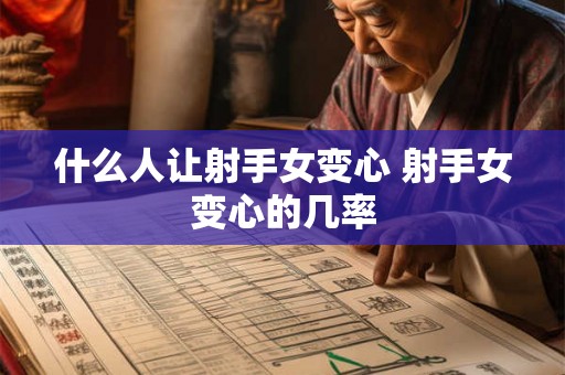 什么人让射手女变心 射手女变心的几率