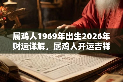 属鸡人1969年出生2026年财运详解，属鸡人开运吉祥物？