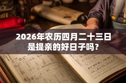 2026年农历四月二十三日是提亲的好日子吗？