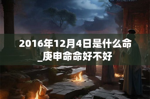 2016年12月4日是什么命_庚申命命好不好
