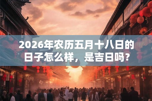 2026年农历五月十八日的日子怎么样，是吉日吗？