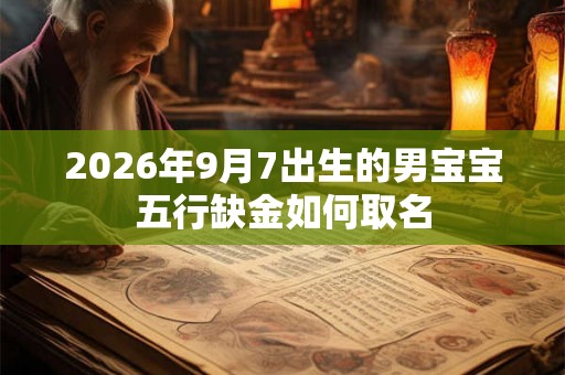2026年9月7出生的男宝宝五行缺金如何取名