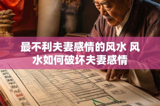 最不利夫妻感情的风水 风水如何破坏夫妻感情