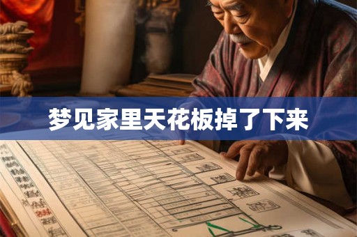 梦见家里天花板掉了下来