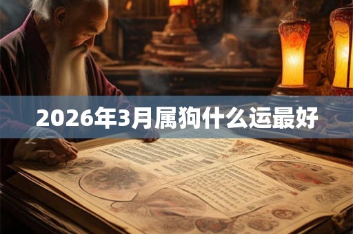 2026年3月属狗什么运最好