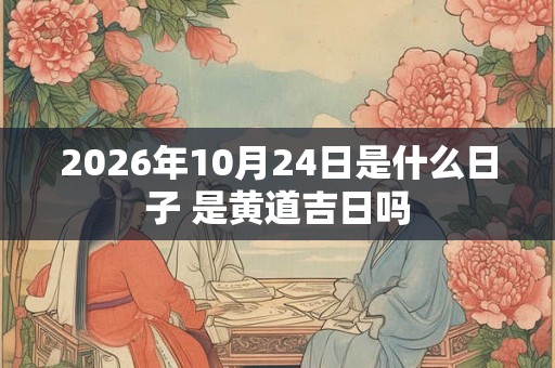 2026年10月24日是什么日子 是黄道吉日吗