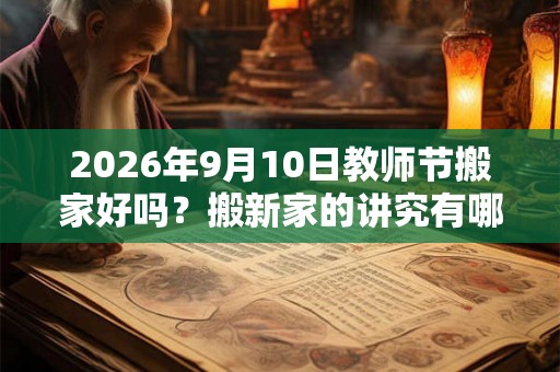 2026年9月10日教师节搬家好吗？搬新家的讲究有哪些？