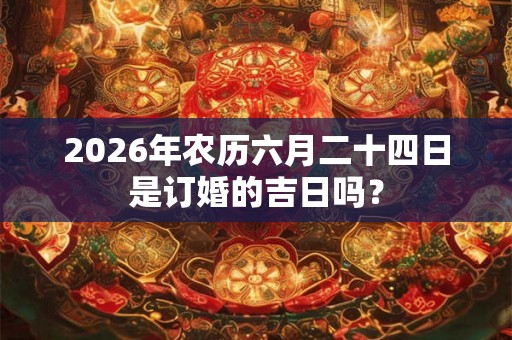 2026年农历六月二十四日是订婚的吉日吗？