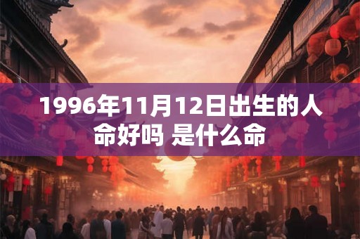 1996年11月12日出生的人命好吗 是什么命