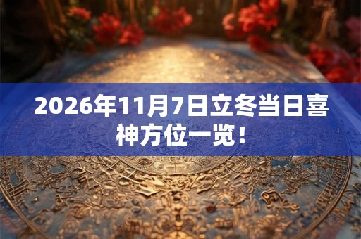 2026年11月7日立冬当日喜神方位一览！