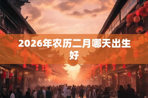 2026年农历二月哪天出生好