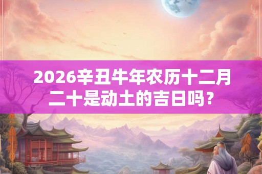 2026辛丑牛年农历十二月二十是动土的吉日吗？