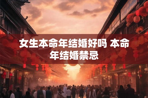 女生本命年结婚好吗 本命年结婚禁忌