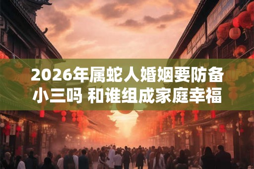 2026年属蛇人婚姻要防备小三吗 和谁组成家庭幸福
