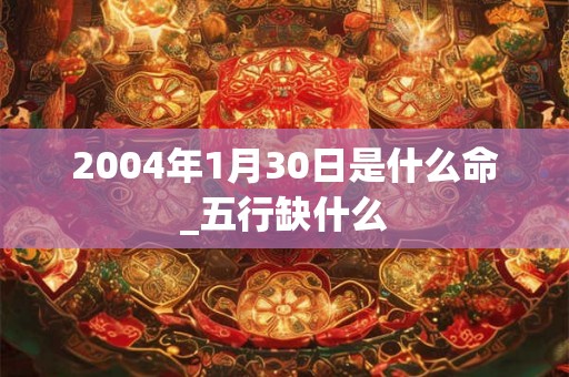 2004年1月30日是什么命_五行缺什么