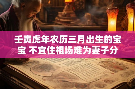 壬寅虎年农历三月出生的宝宝 不宜住祖场难为妻子分