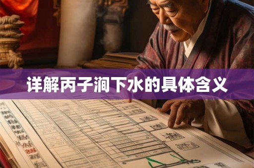 详解丙子涧下水的具体含义