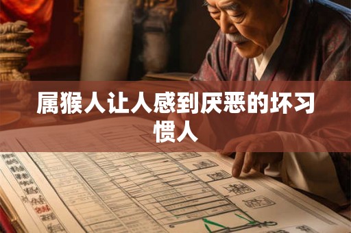 属猴人让人感到厌恶的坏习惯人 属猴人让人感到厌恶的坏习惯人