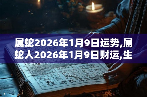 属蛇2026年1月9日运势,属蛇人2026年1月9日财运,生肖蛇2026年1月9日运势