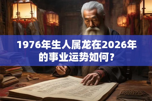 1976年生人属龙在2026年的事业运势如何？