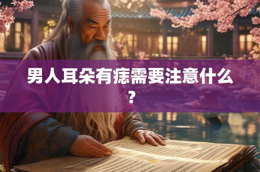 男人耳朵有痣需要注意什么？