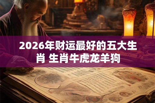 2026年财运最好的五大生肖 生肖牛虎龙羊狗