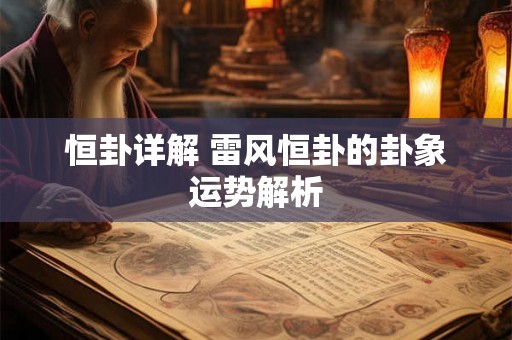 恒卦详解 雷风恒卦的卦象运势解析