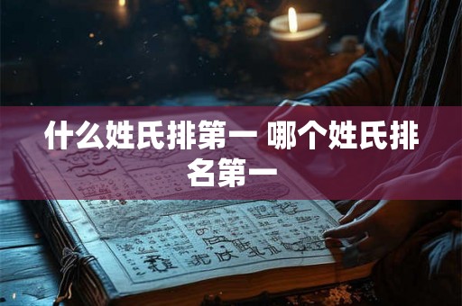 什么姓氏排第一 哪个姓氏排名第一