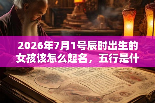 2026年7月1号辰时出生的女孩该怎么起名，五行是什么？