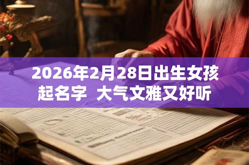 2026年2月28日出生女孩起名字  大气文雅又好听