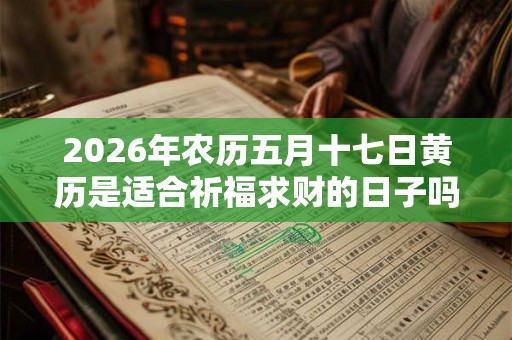 2026年农历五月十七日黄历是适合祈福求财的日子吗？