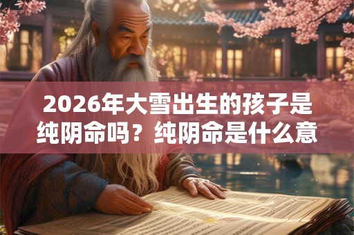 2026年大雪出生的孩子是纯阴命吗？纯阴命是什么意思？