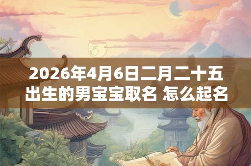 2026年4月6日二月二十五出生的男宝宝取名 怎么起名