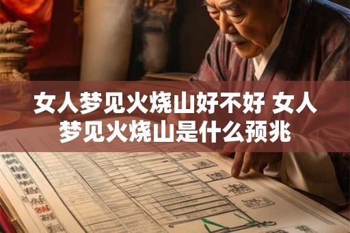 女人梦见火烧山好不好 女人梦见火烧山是什么预兆