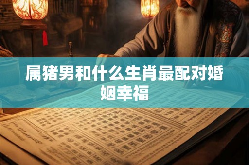 属猪男和什么生肖最配对婚姻幸福
