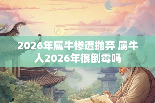2026年属牛惨遭抛弃 属牛人2026年很倒霉吗