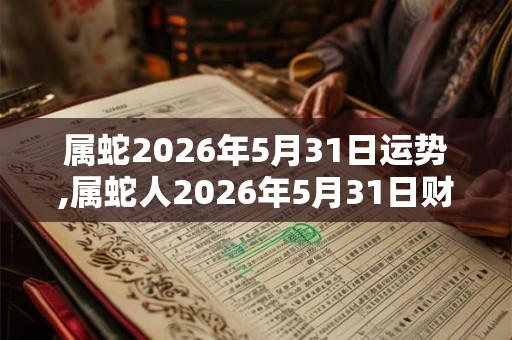 属蛇2026年5月31日运势,属蛇人2026年5月31日财运,生肖蛇2026年5月31日运势 属蛇2026年5月31日运势,属蛇人2026年5月31日财运,生肖蛇2026年5月31日运势