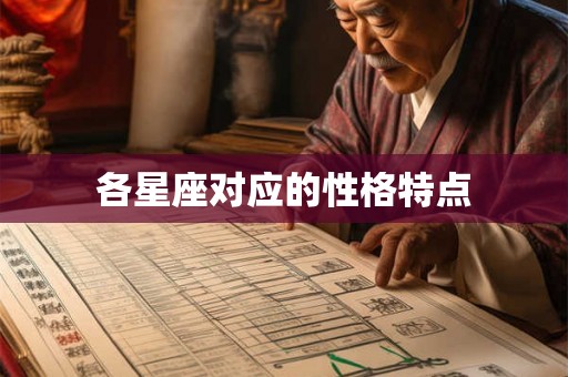 各星座对应的性格特点