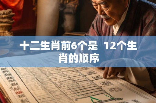 十二生肖前6个是 12个生肖的顺序 十二生肖前6个是 12个生肖的顺序