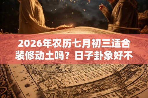 2026年农历七月初三适合装修动土吗？日子卦象好不好？