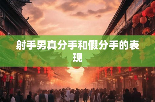 射手男真分手和假分手的表现