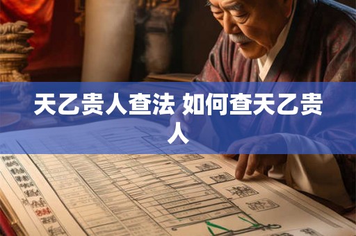 天乙贵人查法 如何查天乙贵人