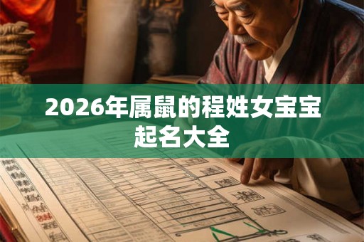 2026年属鼠的程姓女宝宝起名大全
