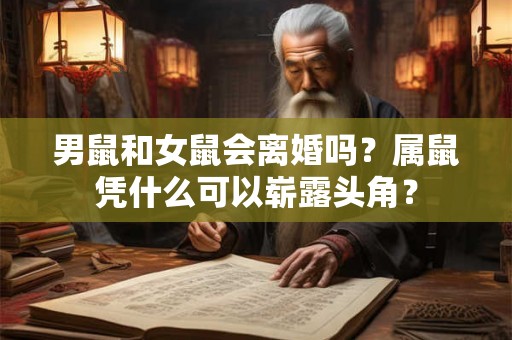 男鼠和女鼠会离婚吗？属鼠凭什么可以崭露头角？