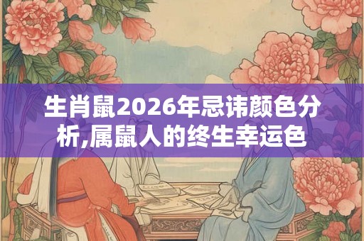 生肖鼠2026年忌讳颜色分析,属鼠人的终生幸运色