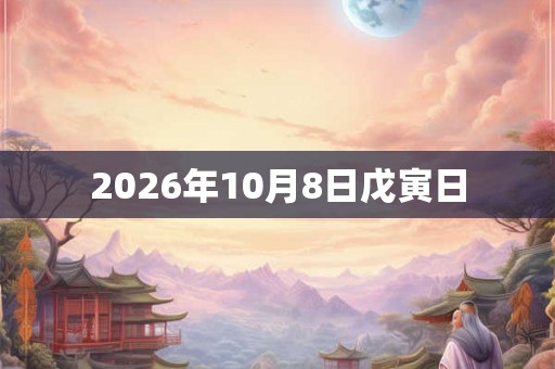 2026年10月8日戊寅日